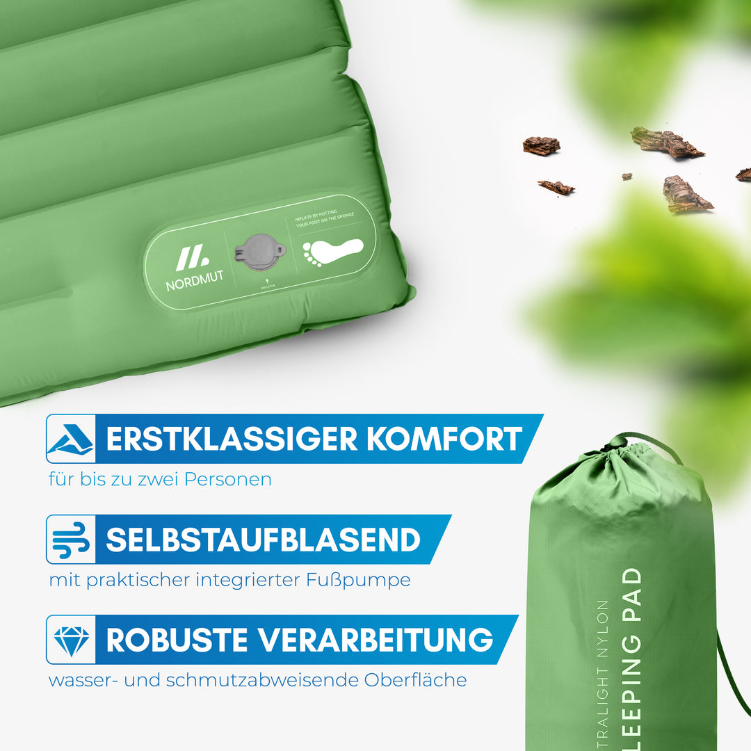 Isomatte mit Fußpumpe für 2 Personen – Vikja