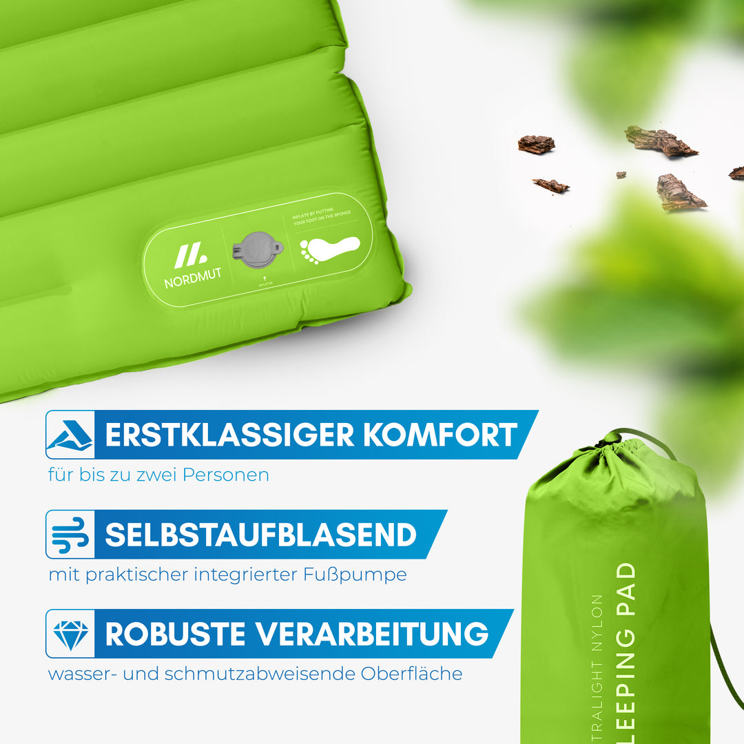 Isomatte mit Fußpumpe für 2 Personen – Vikja