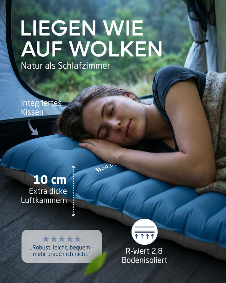 Isomatte Premium mit Fußpumpe – Veo
