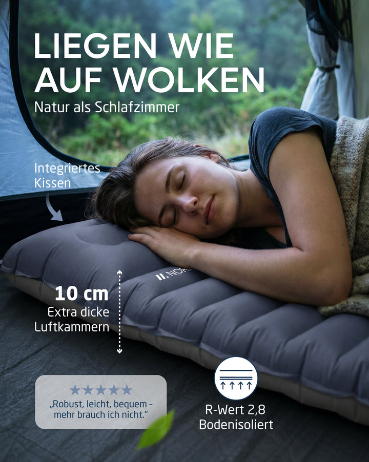 Isomatte Premium mit Fußpumpe – Veo