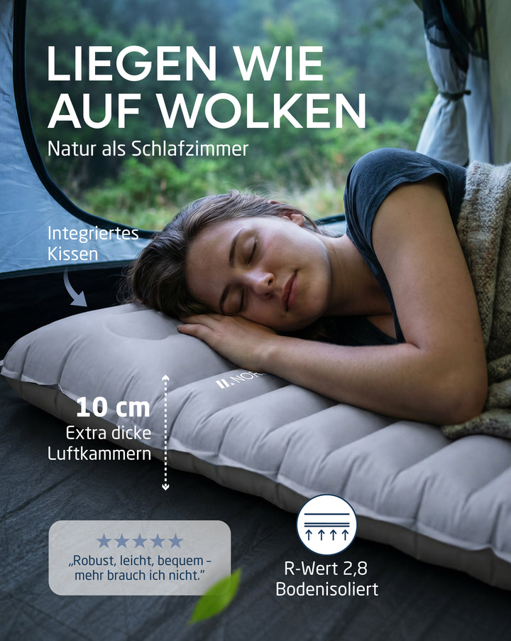 Isomatte Premium mit Fußpumpe – Veo