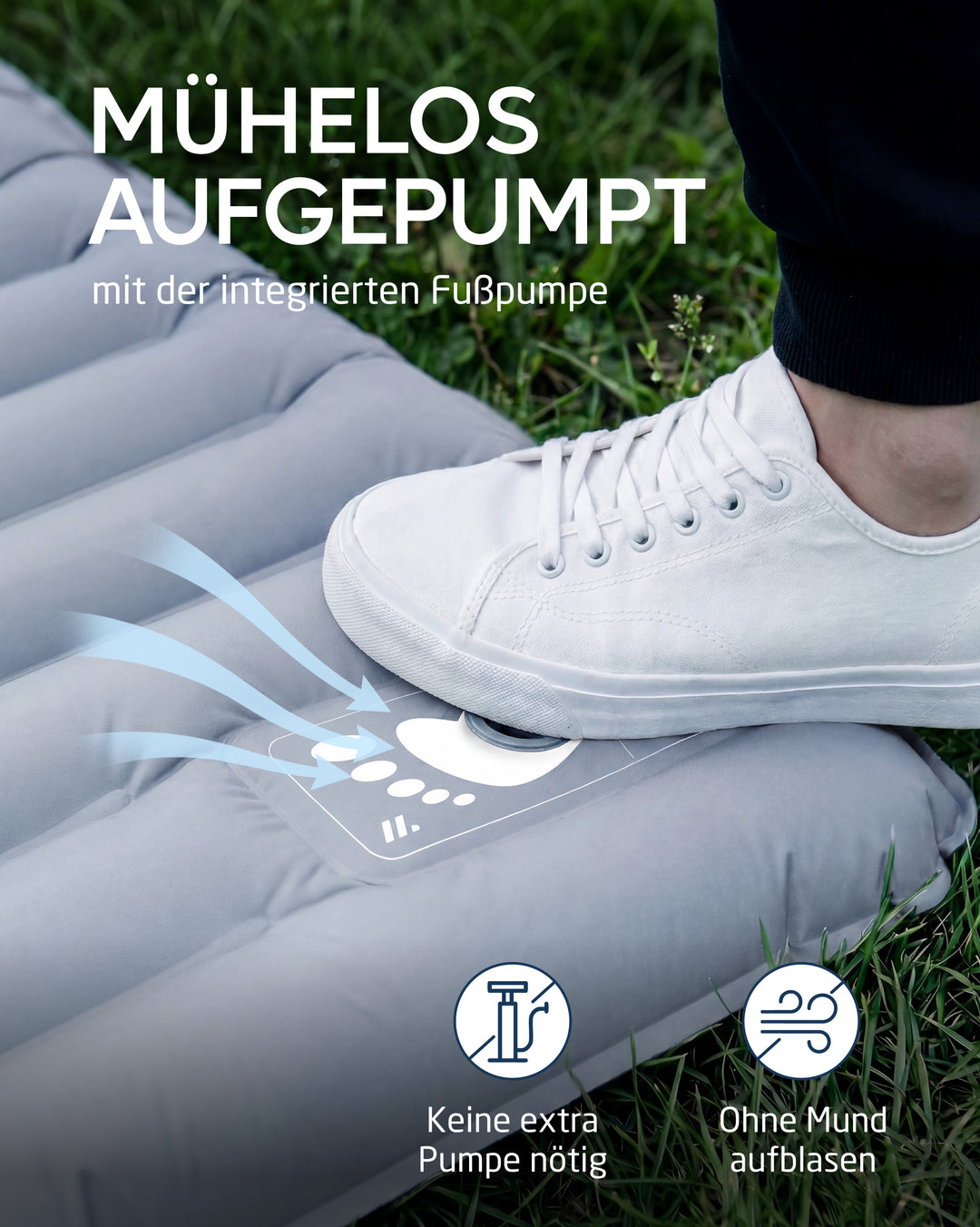 Isomatte Premium mit Fußpumpe – Veo