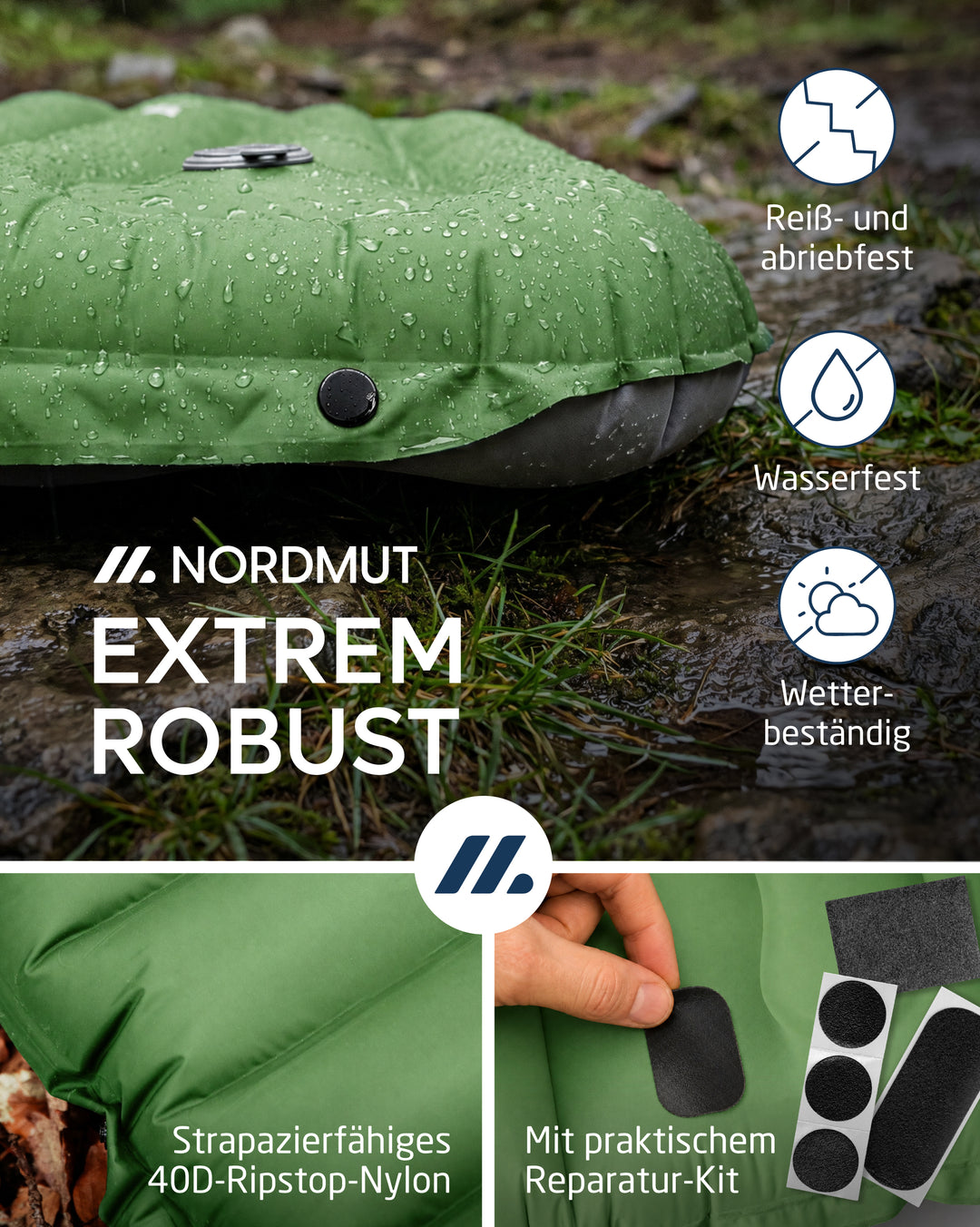 Isomatte Premium mit Fußpumpe – Veo