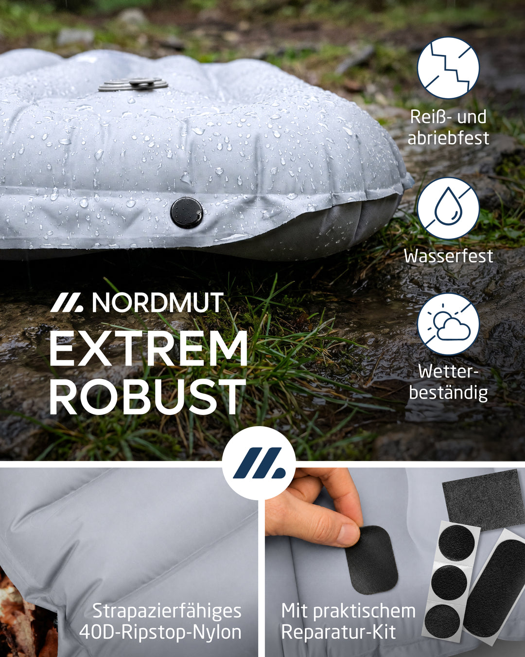 Isomatte Premium mit Fußpumpe – Veo