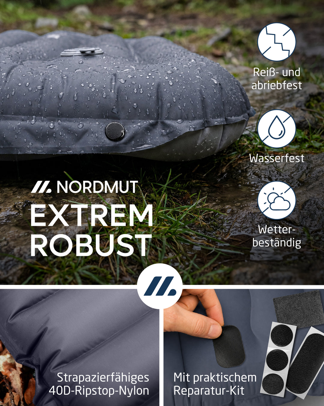 Isomatte Premium mit Fußpumpe – Veo