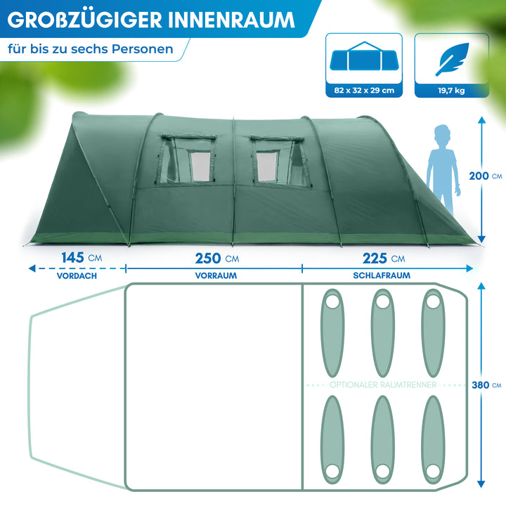 Tunnelzelt 6 Personen – Meekon