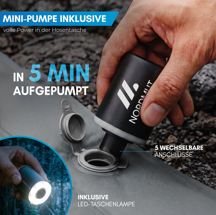 Isomatte mit Fußpumpe für 2 Personen – Vikja